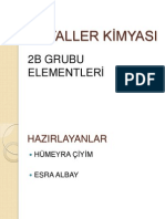 Metaller Kimyası 2B Grubu Elementleri