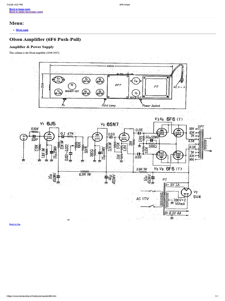 6F6 Amps | PDF