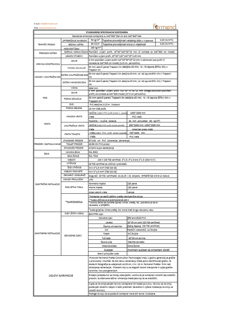 SPECIFIKACIJE | PDF