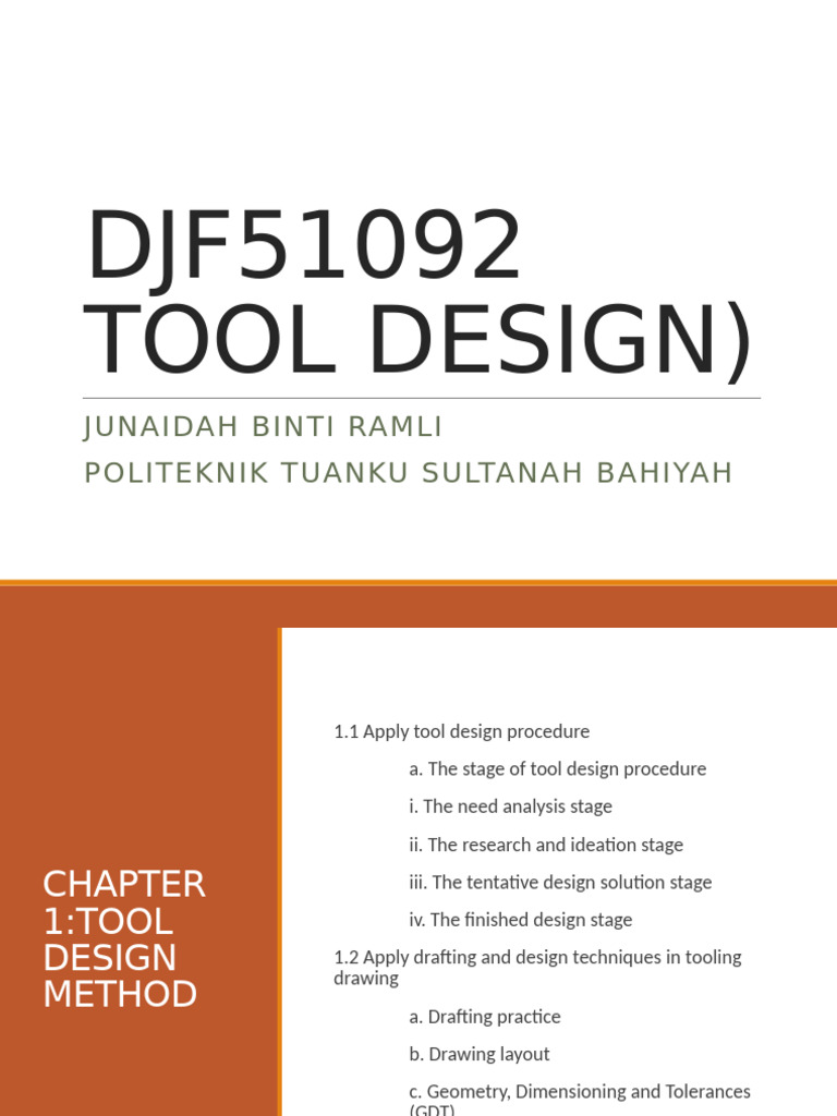 Chapter 1 (Tool Design Method) (1) | PDF | Technical Drawing