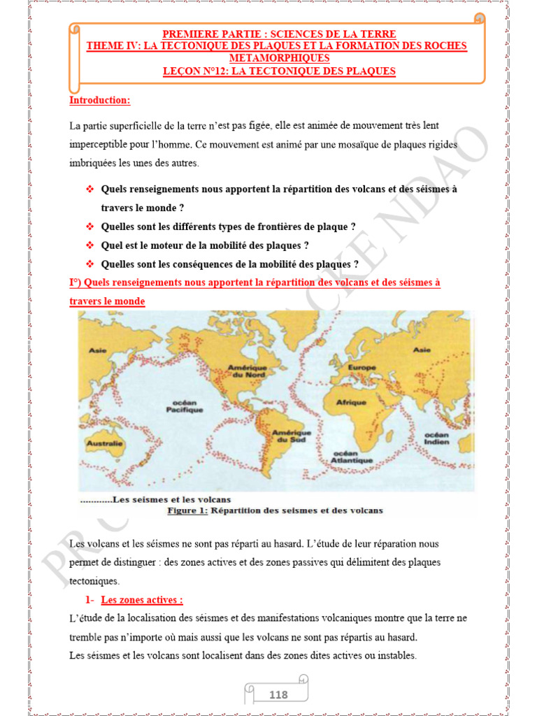 Définition de la tectonique des plaques | PDF | Tectonique des plaques ...