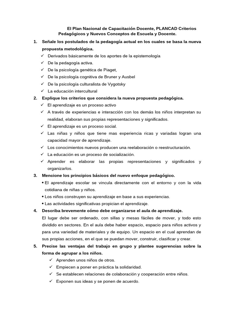 El Plan Nacional de Capacitación Docente-1 | PDF | Evaluación | Aprendizaje