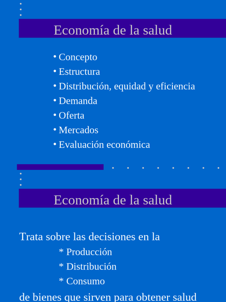 Economía de la Salud: Estructura y Evaluación | PDF