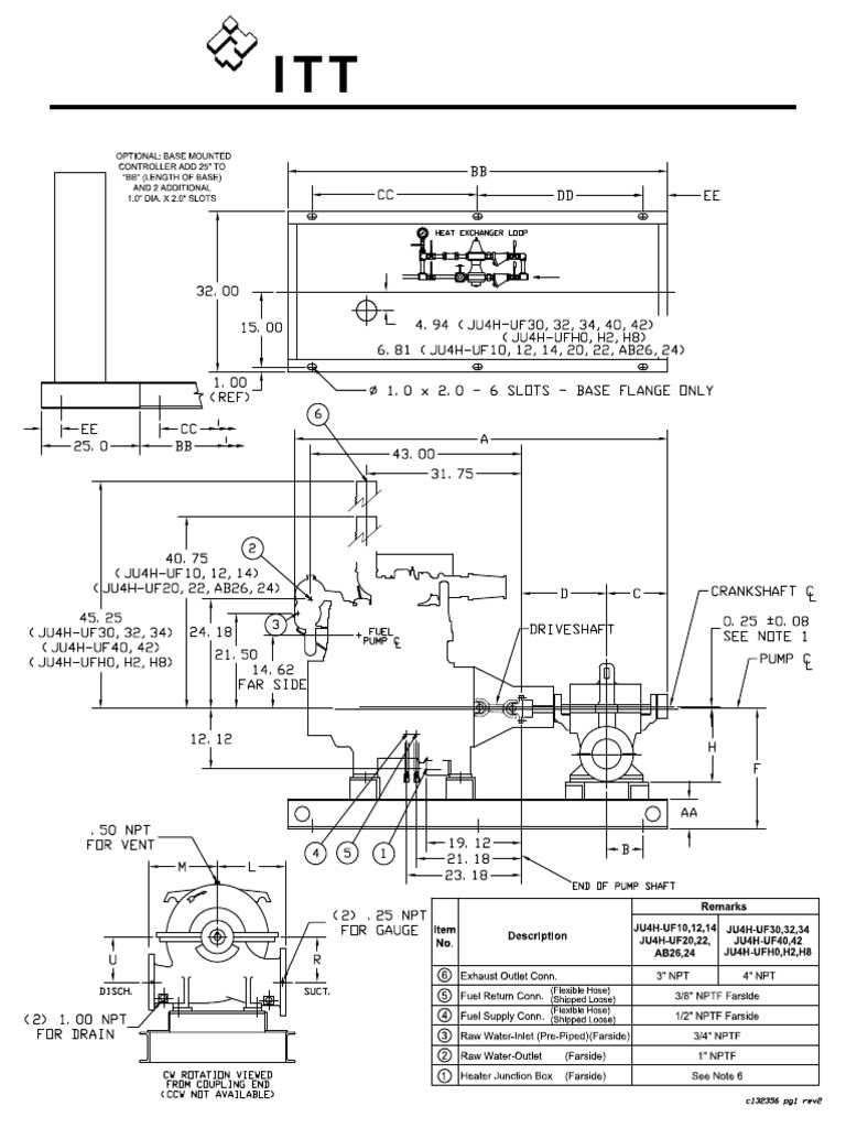 A-C Fire Pump System Dimensions Guide | PDF