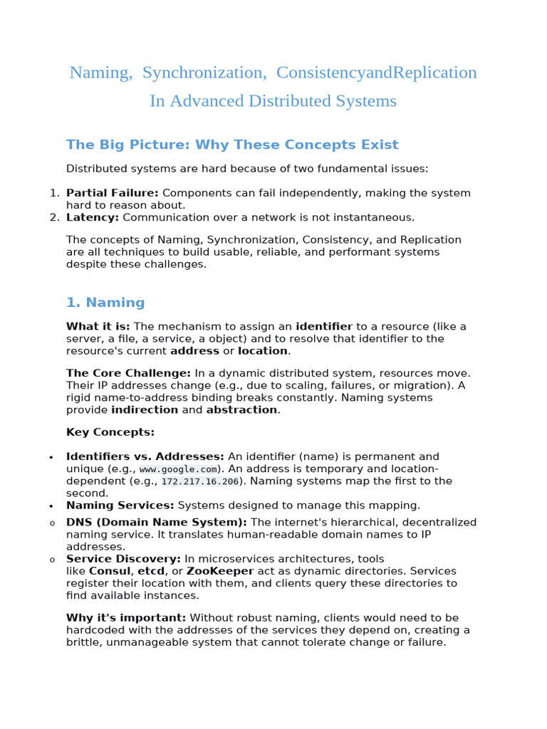 Naming Synch and Replication | PDF | Replication (Computing) | Domain ...