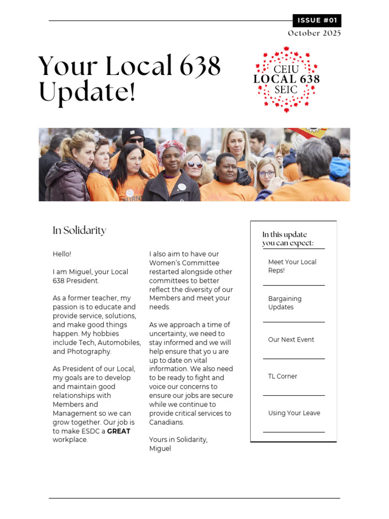 October Union Newsletter | PDF | Labor Relations | Labor
