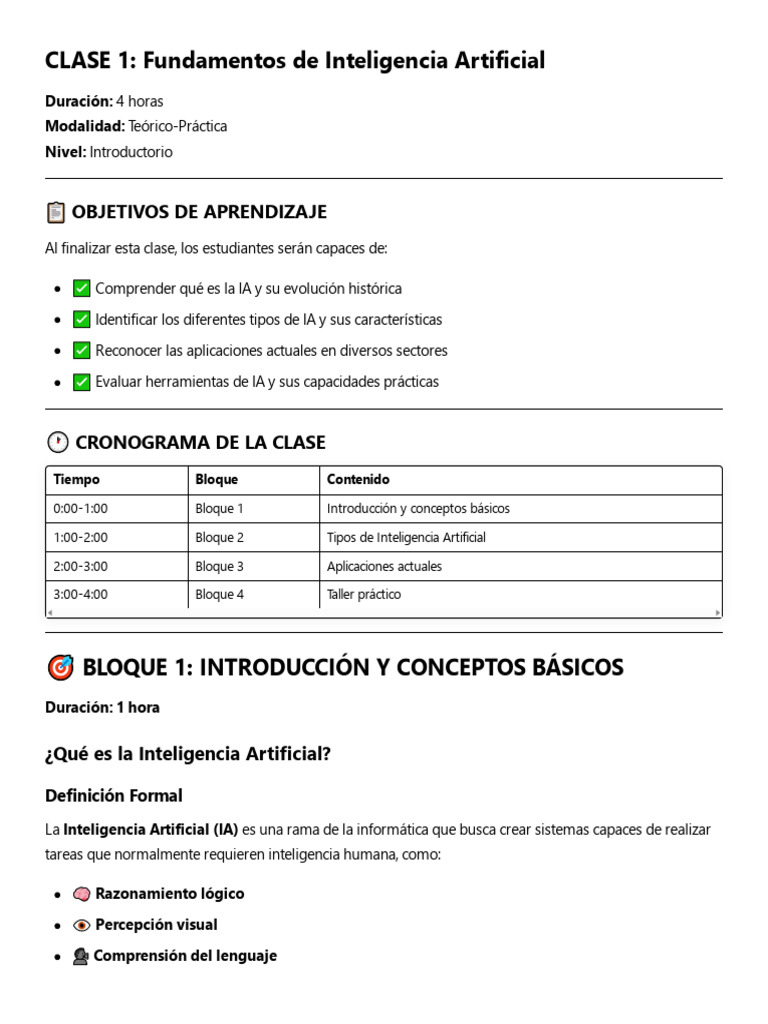 Fundamentos de Inteligencia Artificial | PDF | Inteligencia artificial ...