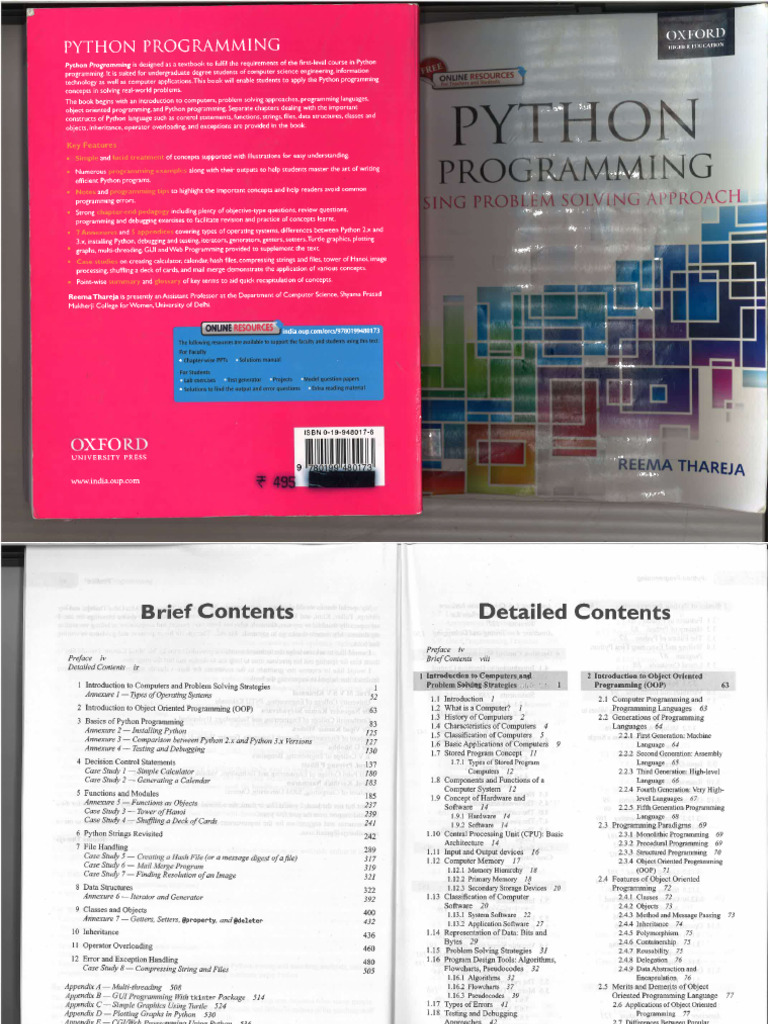 Python Programming Using Problem Solving Approach 9780199480173 ...