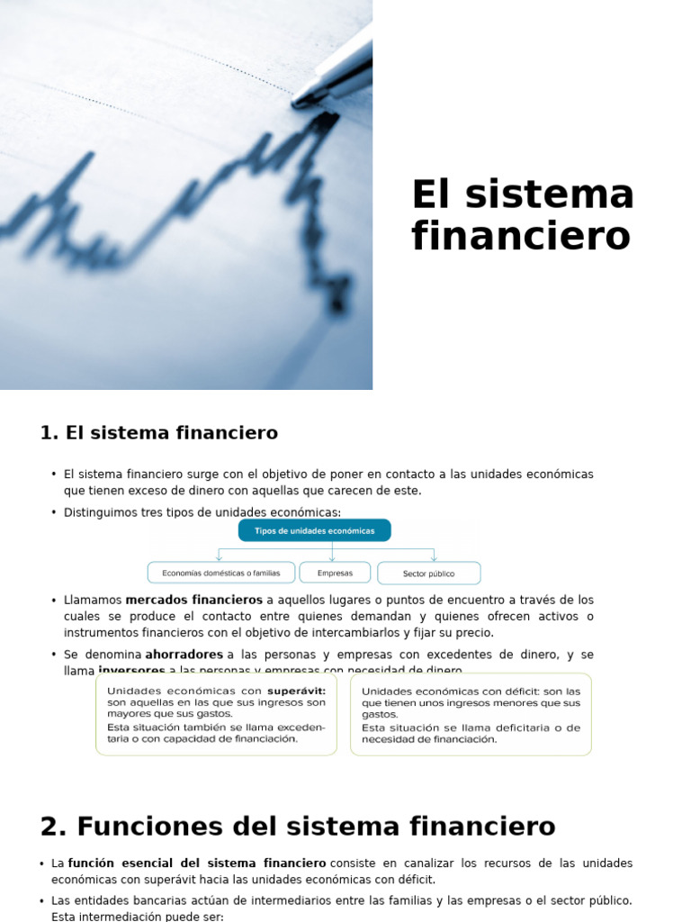 Funciones y Estructura del Sistema Financiero | PDF | Sistema ...