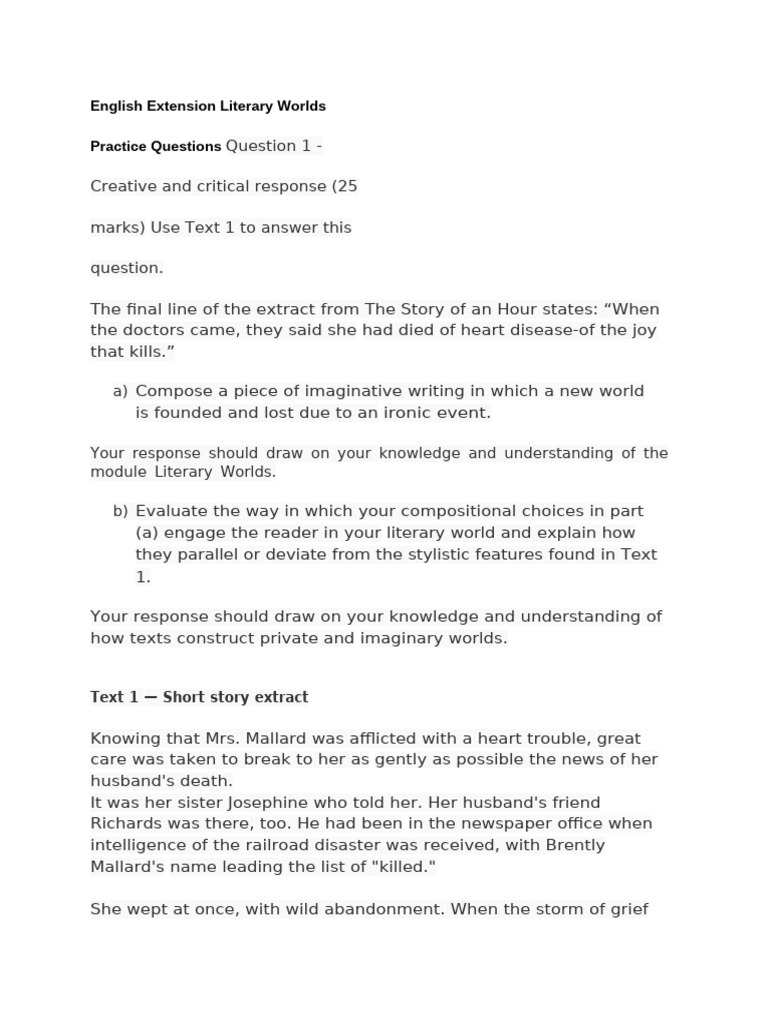 Literary Worlds: Creative Response Guide | PDF