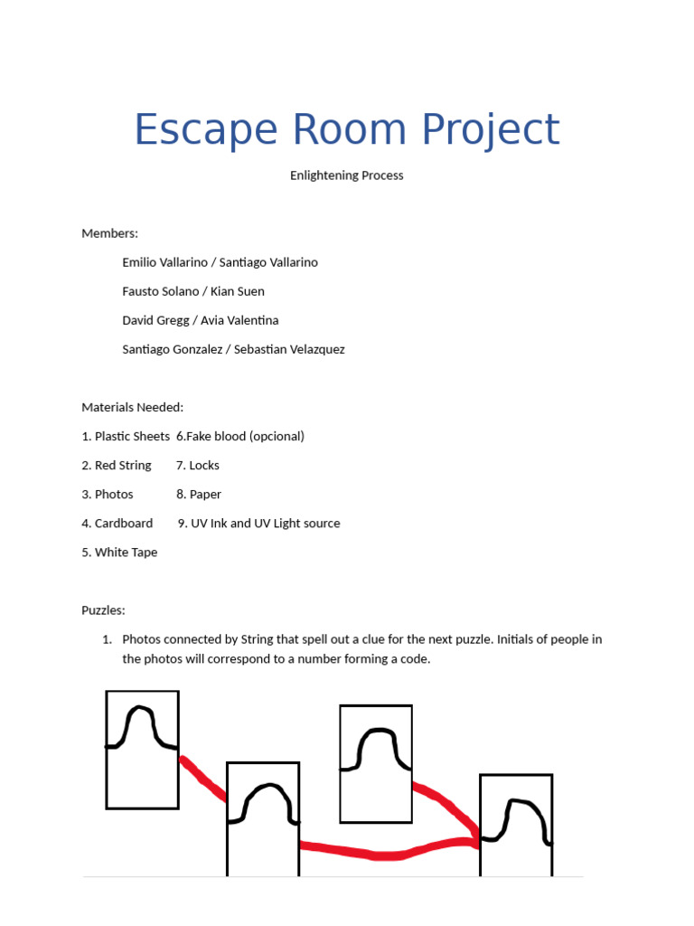 Escape Room Project Enlightening Process | PDF