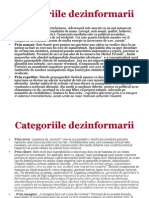 Categoriile dezinformarii