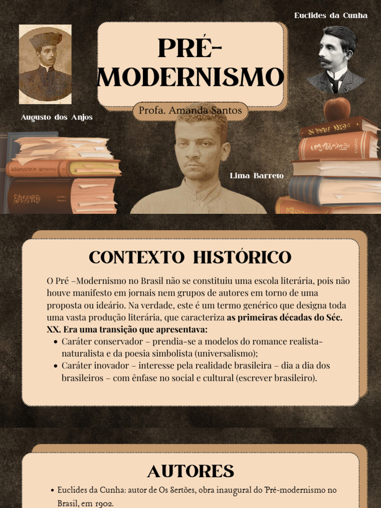 Autores e Obras do Pré-Modernismo | PDF | Brasil
