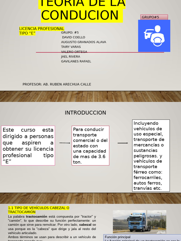 Teoria de La Conducion | PDF | Camión | Vehículos