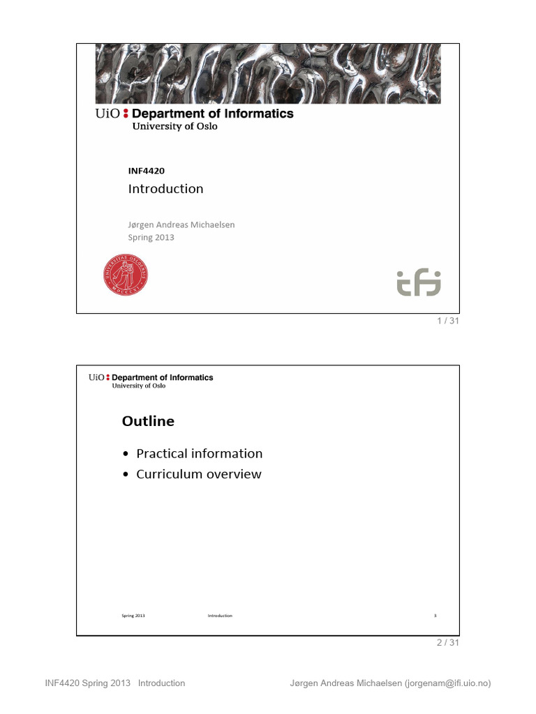 Oslo Inf4420 v13 01 Introduction Print | PDF | Electronic Circuits ...