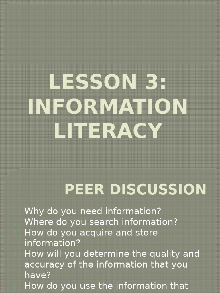 Mastering Information Literacy Skills | PDF | Information | Information ...