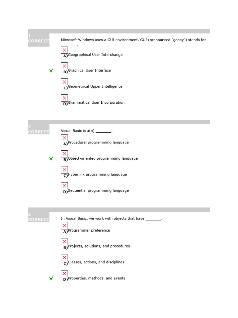 Visual Basic Programming Concepts Quiz | PDF | Menu (Computing) | Data Type