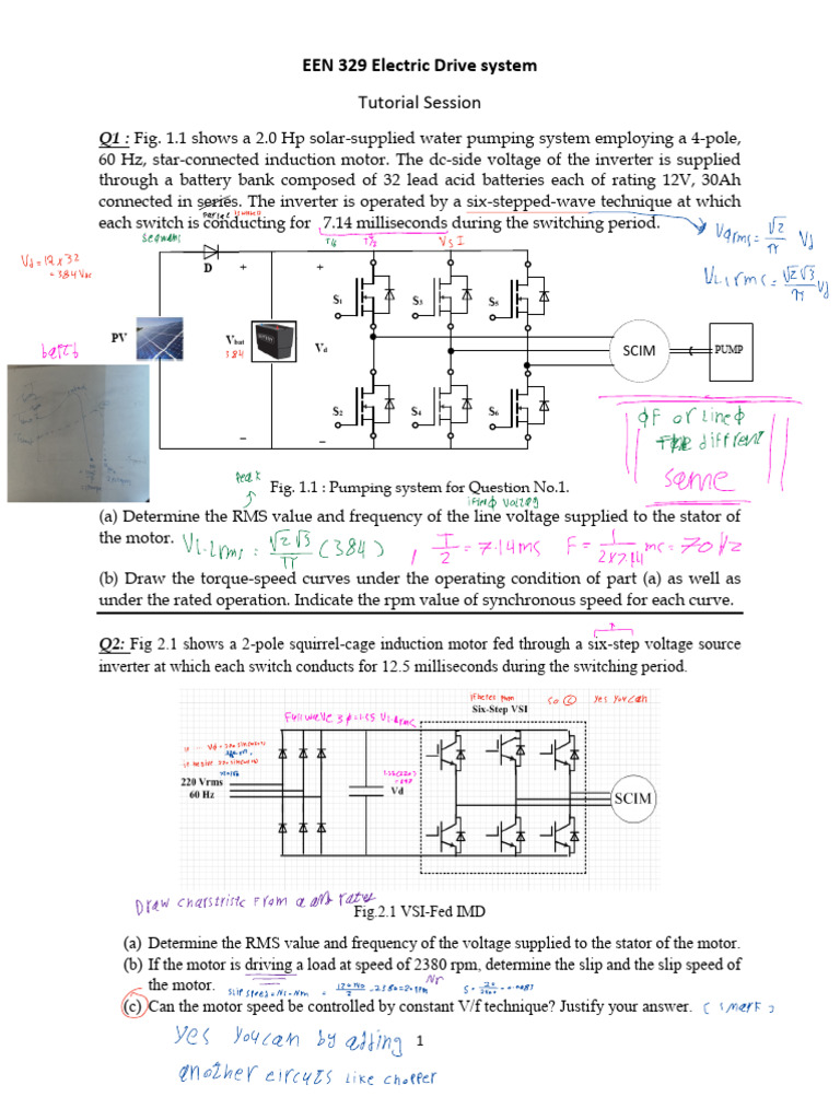 Tutorial 02 | PDF | Electric Motor | Power Inverter