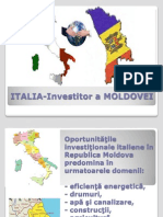 Italia - Investitor Al Moldovei. (Conspecte - MD)