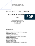 Thèse (La Réparation Des Victimes D'infractions Pénales (Tome I) )