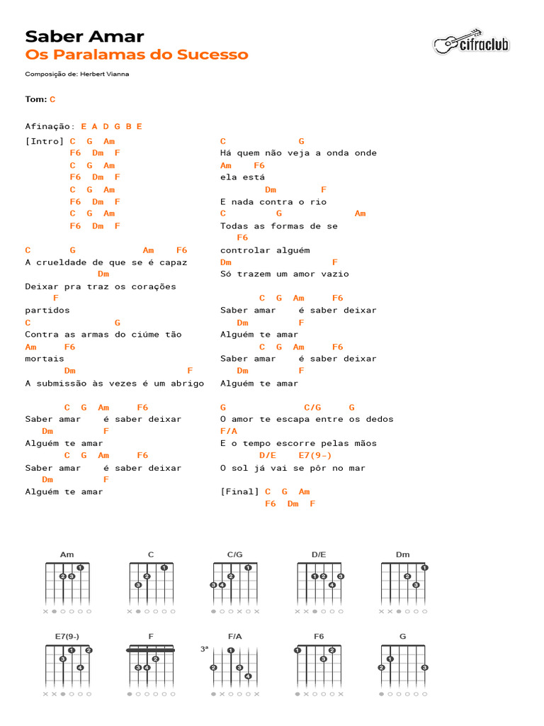 Saber Amar - Os Paralamas do Sucesso | PDF