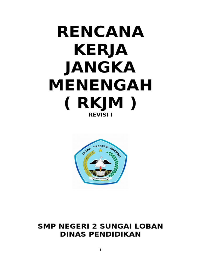 RKJM SMP Negeri 2 Sungai Loban 2024-2028 | PDF