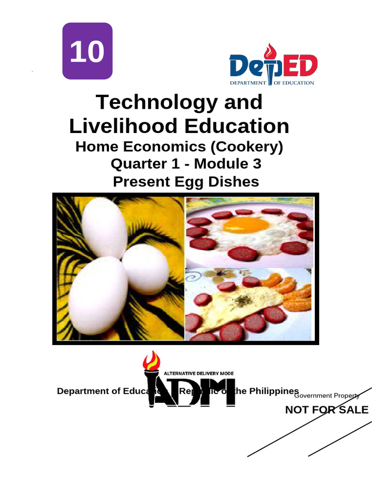 Grade 10 Module: Present Egg Dishes | PDF | Learning | Foodborne Illness
