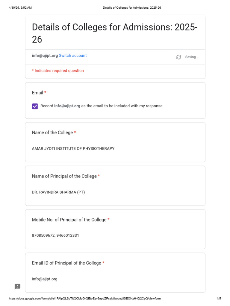 College Admission Details 2025-26 | PDF | Consumer Protection
