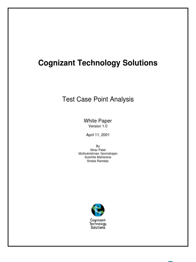 Test Case Point Analysis Download Free PDF Transmission Control Protocol Automation