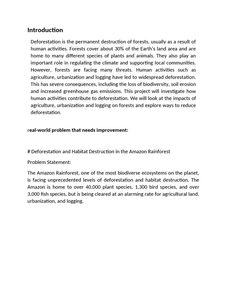 Joze It's Ecosystem Project | PDF | Deforestation | Forest Management