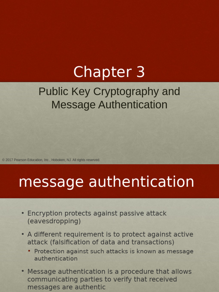 Public Key Cryptography & Message Authentication | PDF | Public Key ...