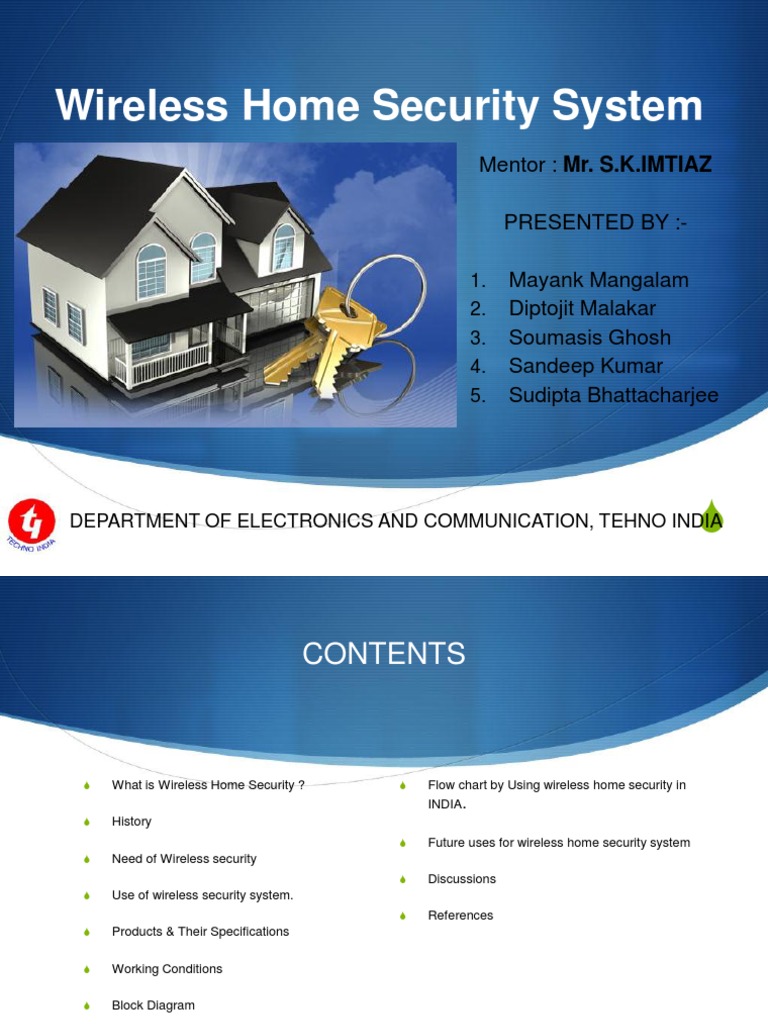 Wireless Home Security System | PDF | Security Alarm | Wireless