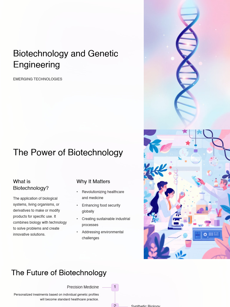 Biotechnology and Genetic Engineering PDF | PDF | Genetic Engineering ...