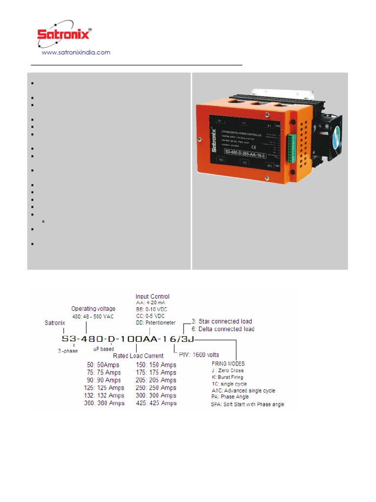 SCR Power Control Modules 3phase Proportional Relay 1 | PDF ...