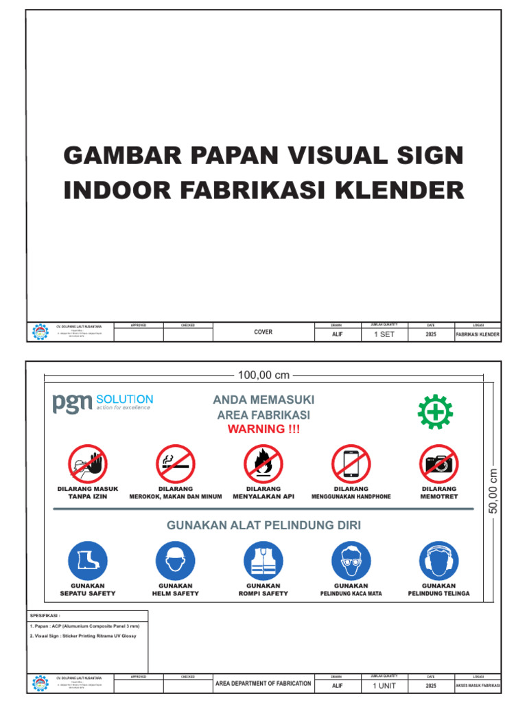 Papan Visual Sign Area Fabrikasi | PDF