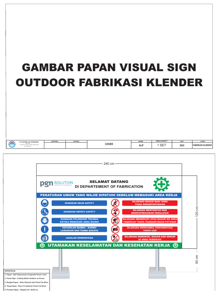 Visual Sign Outdoor Fabrikasi Klender | PDF