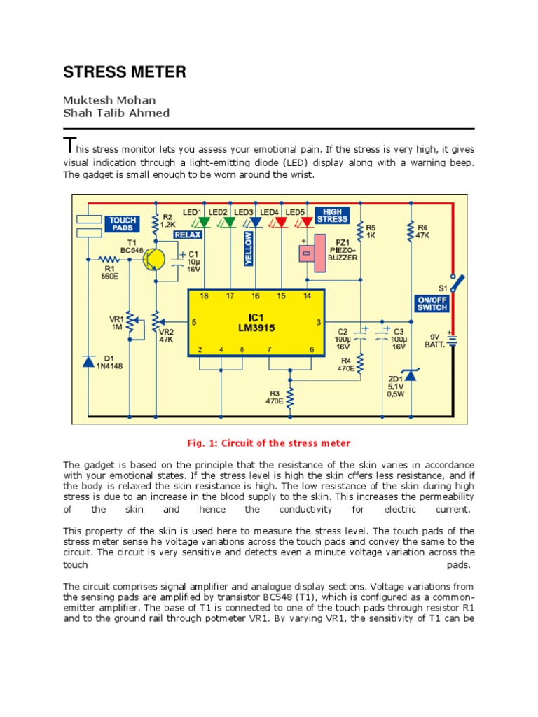 Stress Meter Circuit Diagram Pdf