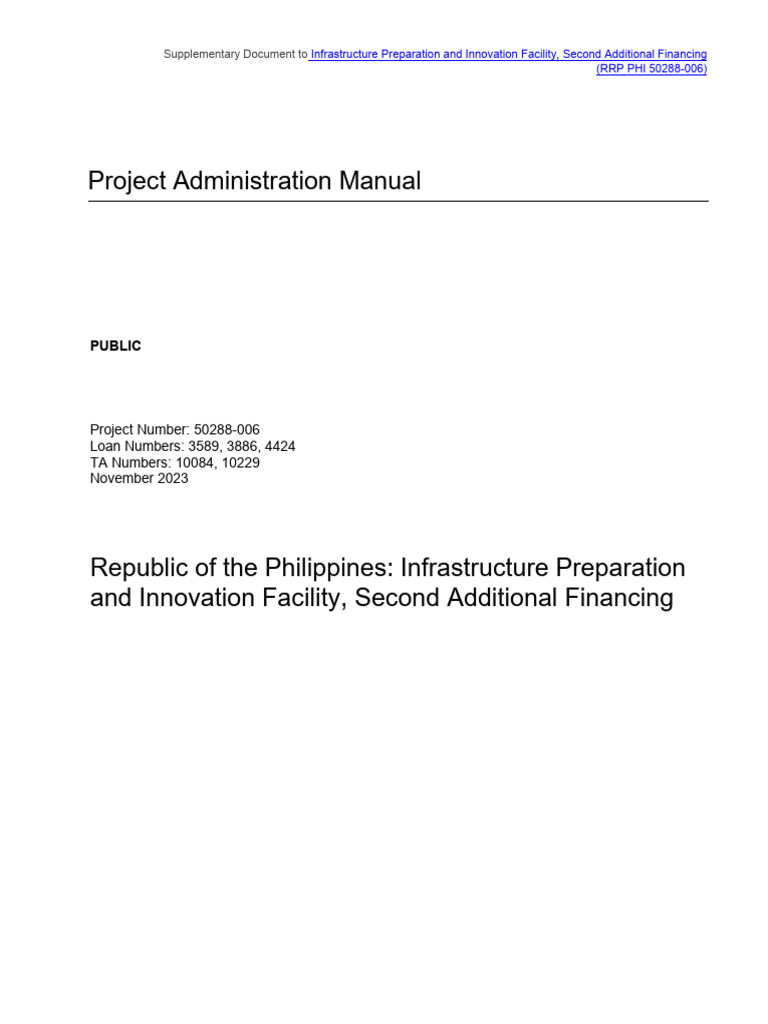 Philippines Infrastructure Project Manual | PDF | Climate Resilience ...