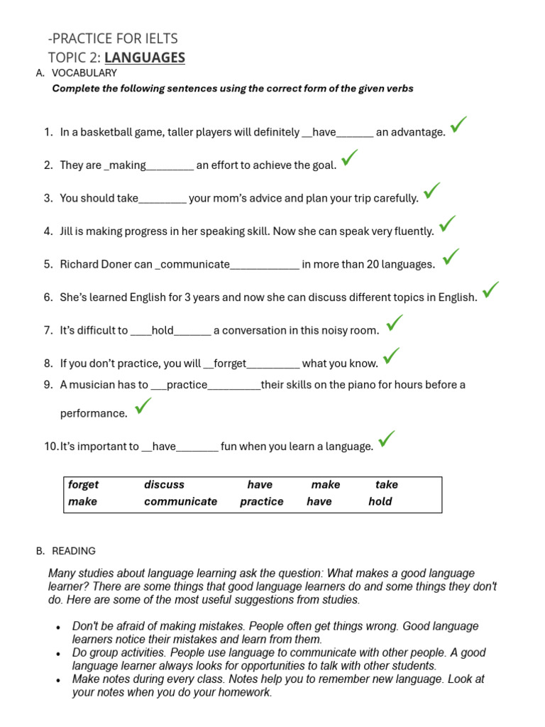 IELTS Language Learning Strategies | PDF | Vocabulary | Cognition