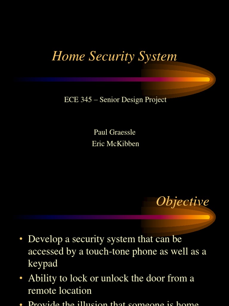 ECE 345 Home Security System Design | PDF
