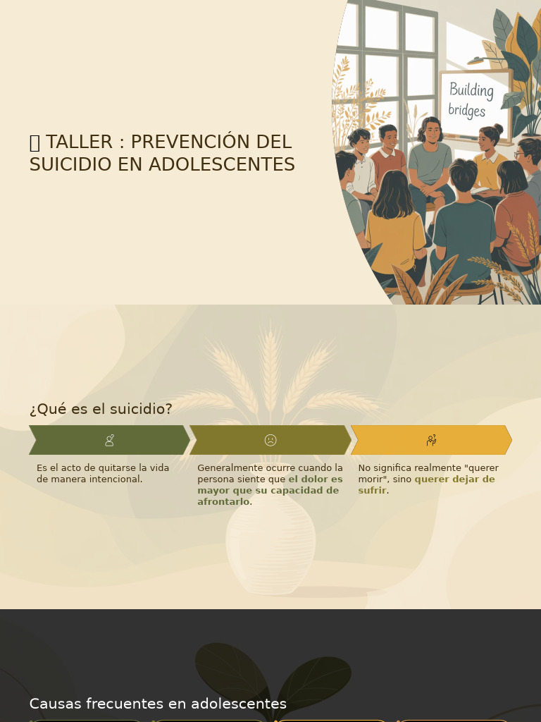Prevención del Suicidio en Adolescentes | PDF | Suicidio | Sufrimiento