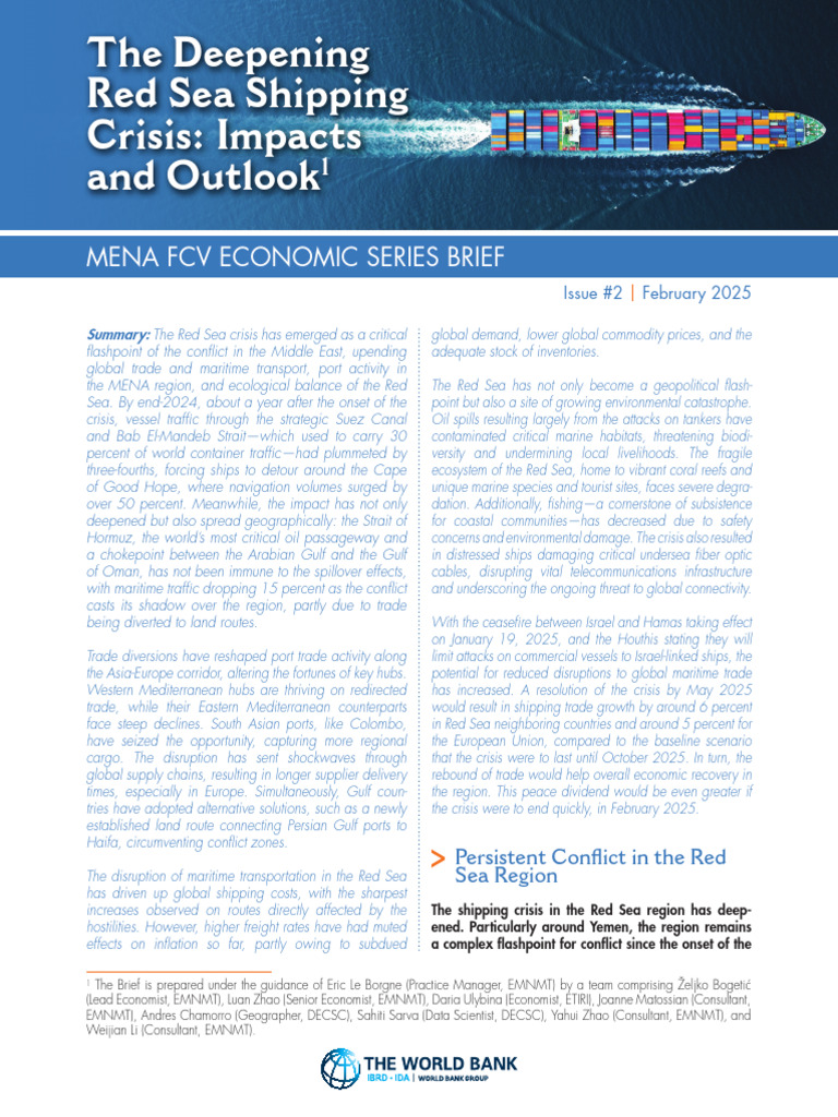 Red Sea Shipping Crisis: Economic Impact | PDF | Red Sea | Persian Gulf