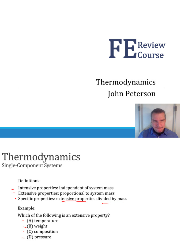 FE+Review+ 09+Thermodynamics | PDF | Physical Phenomena | Branches Of ...