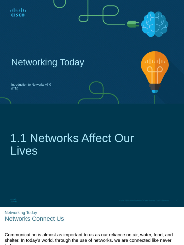 Chapter #1 Networking Today | PDF | Computer Network | Quality Of Service