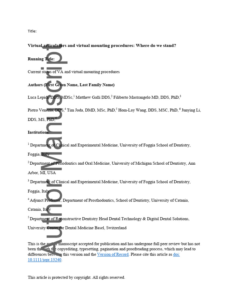5 Virtual Articulators and Virtual Mounting Procedures Where Do We ...