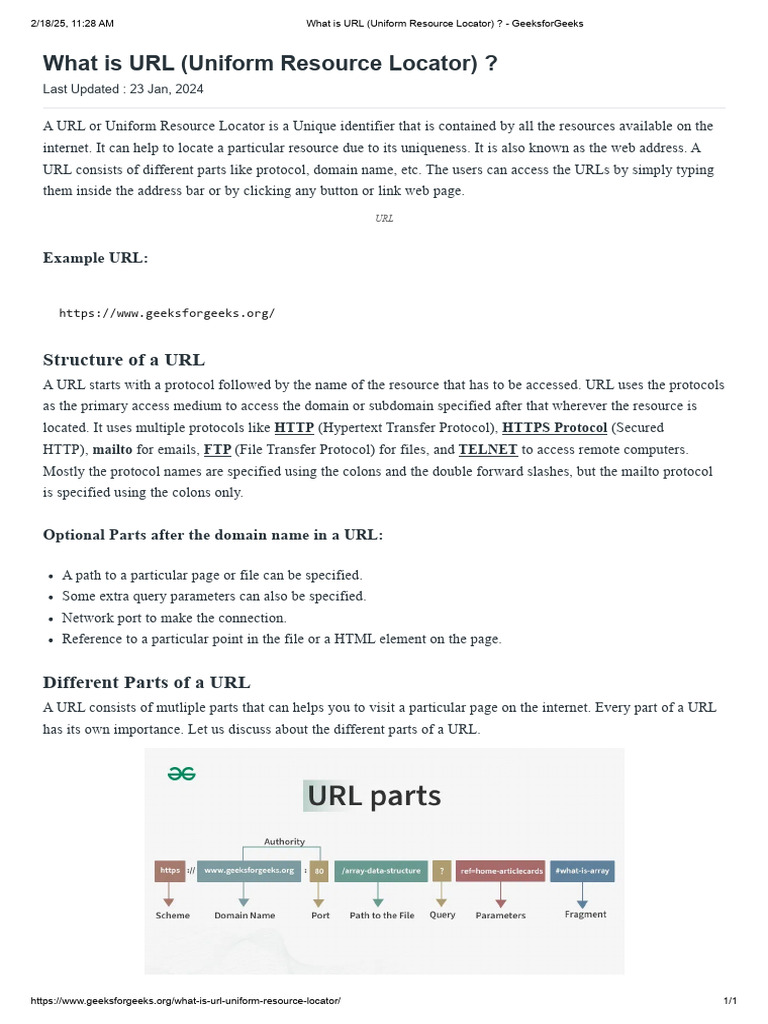 URL (Uniform Resource Locator) | PDF