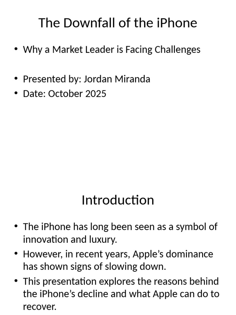 iPhone's Decline: Challenges Ahead | PDF | I Phone | Apple Inc.