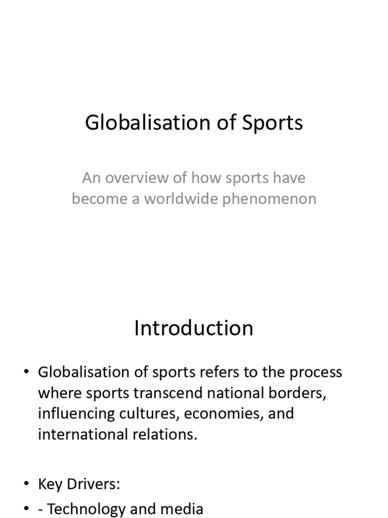 Globalisation of Sports Presentation | PDF