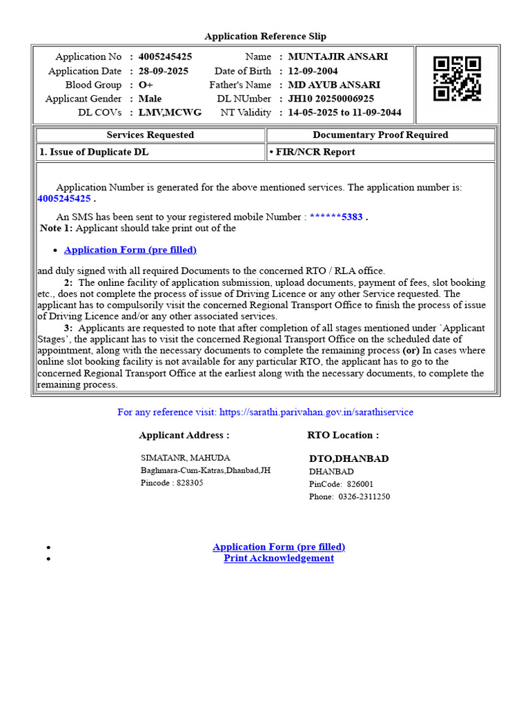 Duplicate Driving License Application | PDF | Road Transport | Land ...