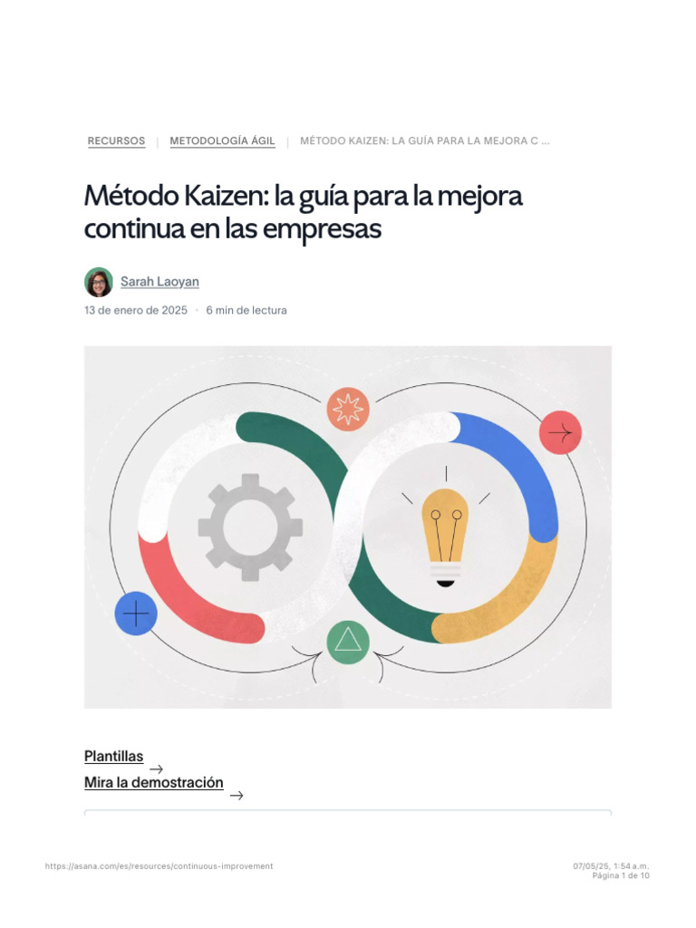 Guía del Método Kaizen para Empresas | PDF | Six Sigma | Producción y ...